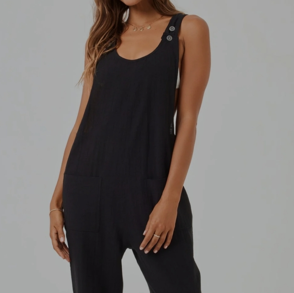 L*Space Black Sleeveless Jumpsuit with Relaxed Fit
